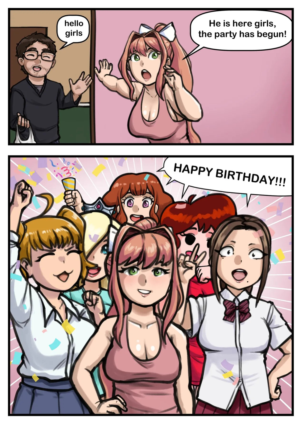 [Oni Senpai Art] Gender Change Party