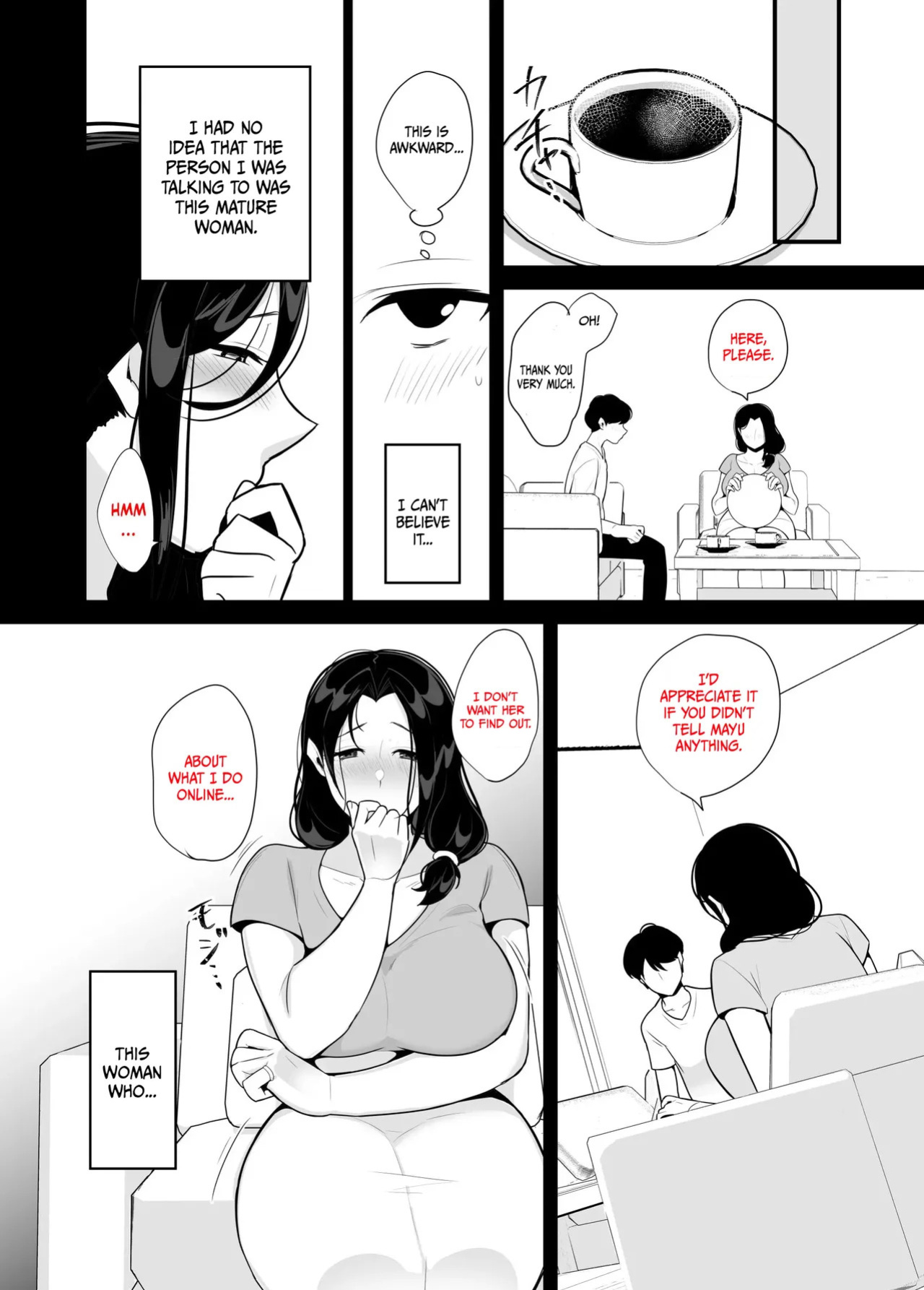 [Botamochi] Kanojo no Haha ni Taberareru ~ Yuuwaku sarete Naisho no Furin Kankei | My girlfriend's mother devours me ~ Seduced into having a secret relationship. [English]