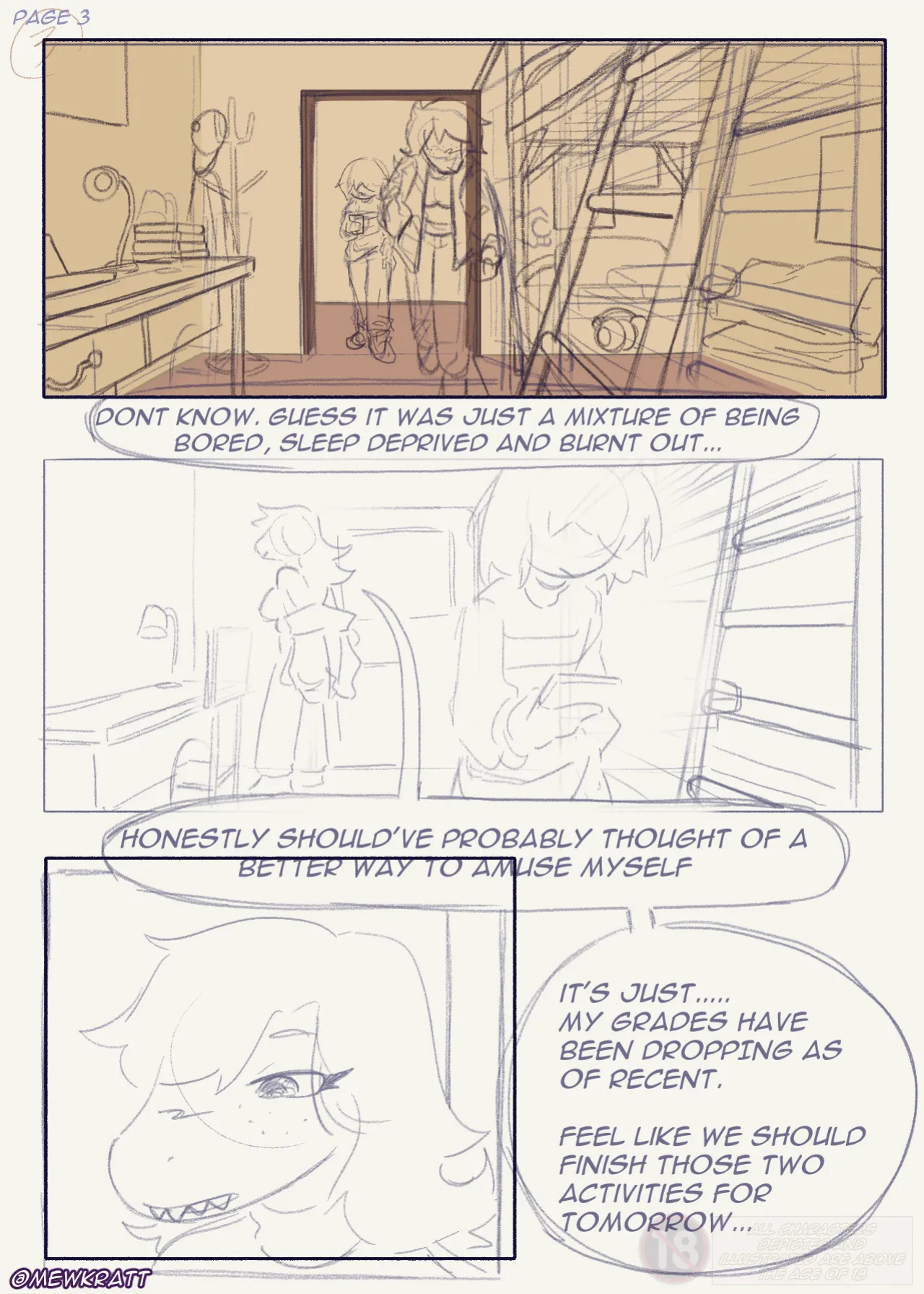 [MewKratt ]Totally Responsible Dorkmates (Deltarune) (WIP sketches) (Ongoing)