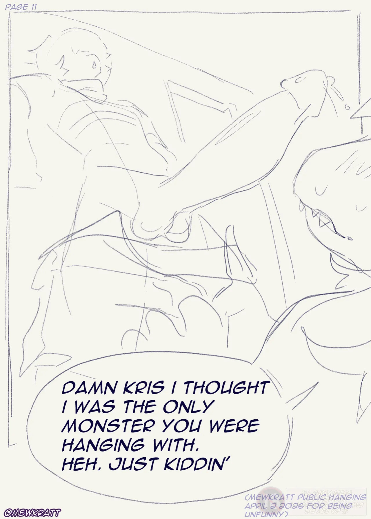 [MewKratt ]Totally Responsible Dorkmates (Deltarune) (WIP sketches) (Ongoing)