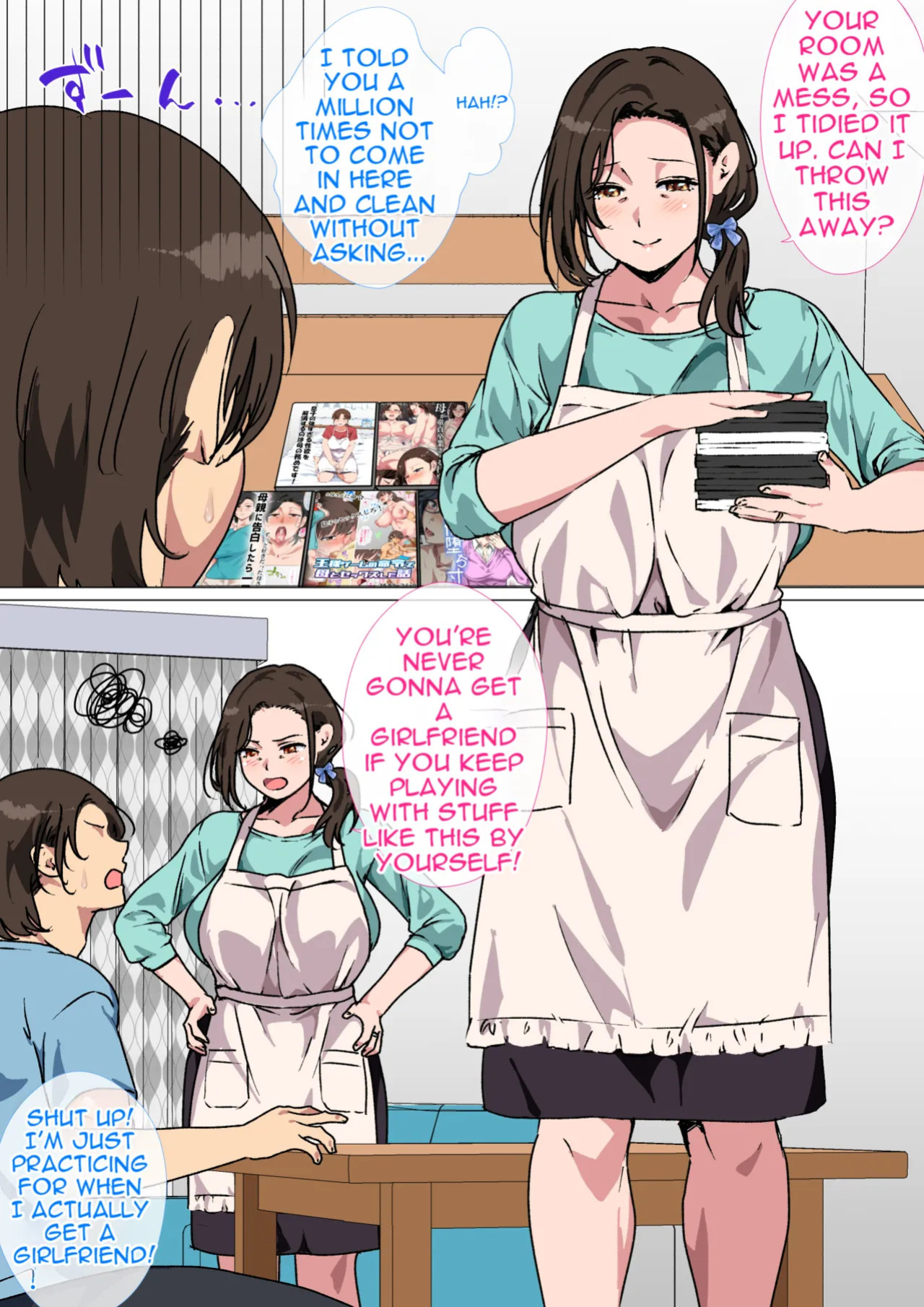 [Circle Spice] Haha ga Ecchi na Chouhatsu Shite Kita node Gaman Dekizu ni Hangeki Shimashita. | My mom started seducing me, so I couldn't hold back and fuck her. [English] [MTL]