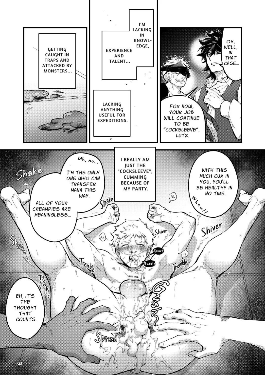 (YaroFes2025-summer-) [Seii Daishougun (ITKZ)] Ingoku no Meikyu - Job-mei 'onaho' no Shinjin Tansakusha wa Nakamatachi ni chokyo (Leveling) sarete Lv99 no Nikubenkininaru - [Digital] [English]