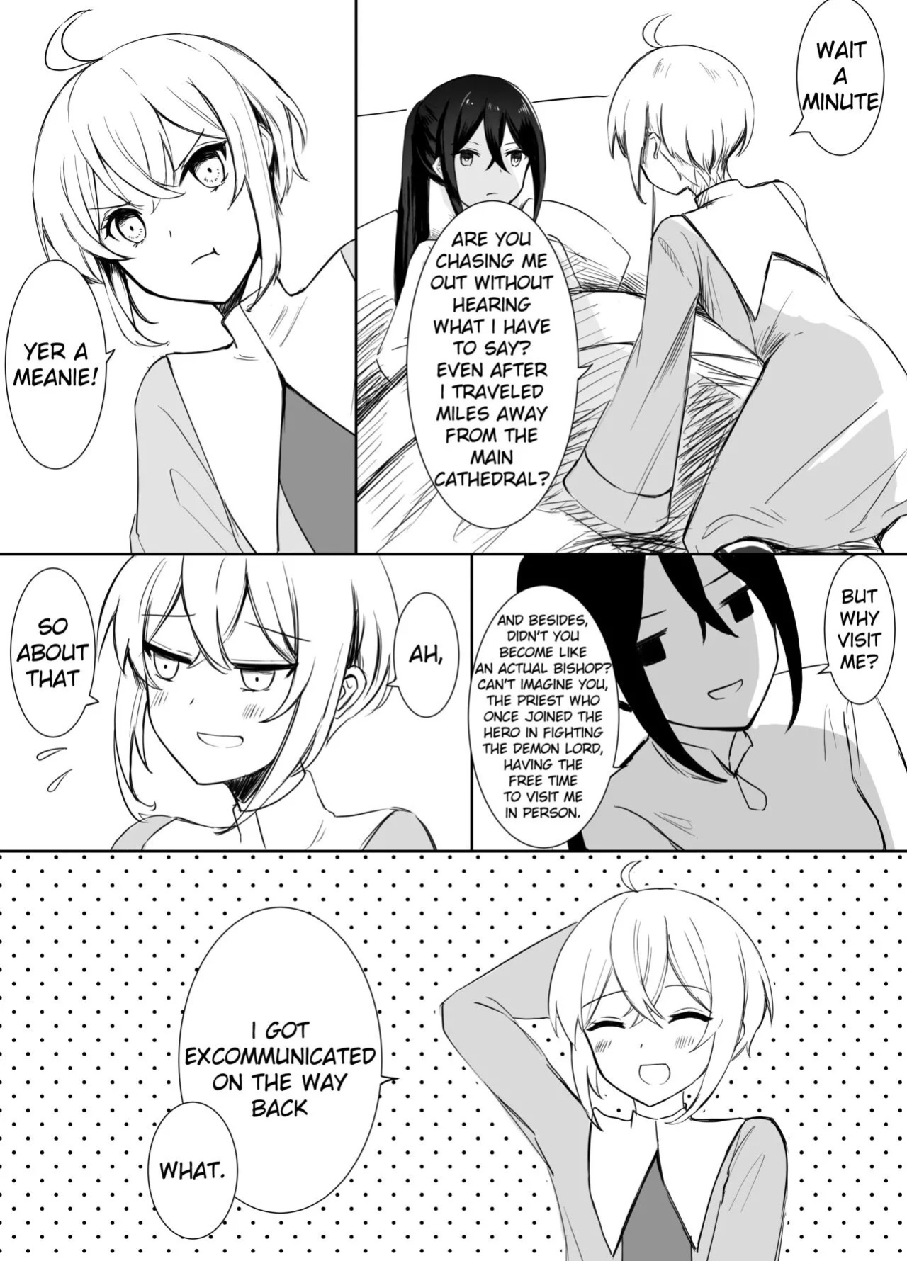 [Boukensha X no Sakaba (Boukensha C)] Maou Toubatsu Shippai Heroine Gisei Normal End de Utsu ni Natta Koutensei Futanari Kenshi to Otokonoko Shinkan no Hanashi | Crestfallen Futanari x Femboy Priest: Prepare to Cum Edition [English] [Decensored]