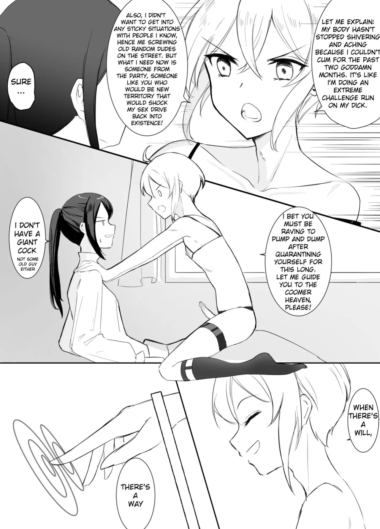[Boukensha X no Sakaba (Boukensha C)] Maou Toubatsu Shippai Heroine Gisei Normal End de Utsu ni Natta Koutensei Futanari Kenshi to Otokonoko Shinkan no Hanashi | Crestfallen Futanari x Femboy Priest: Prepare to Cum Edition [English] [Decensored]