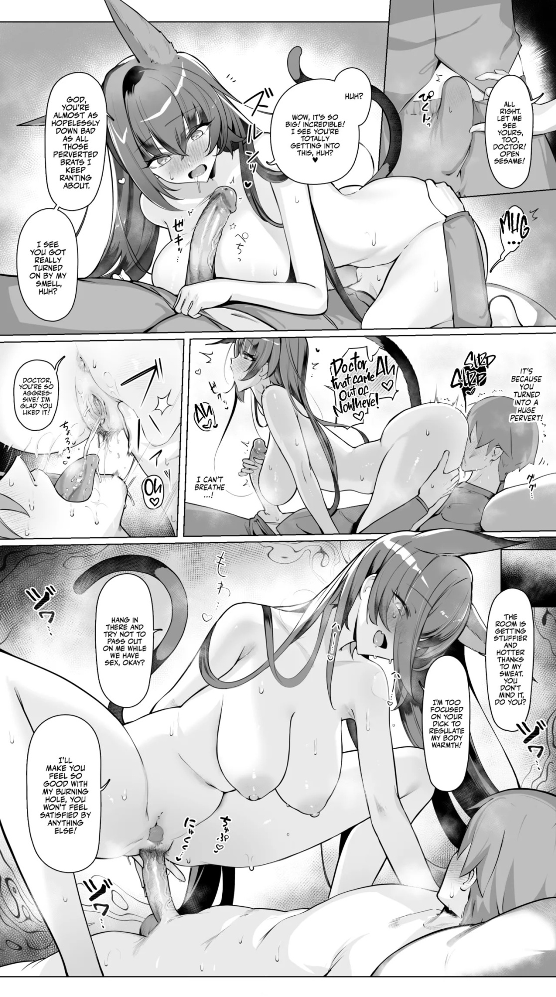 [Neko no Youchuu] Blaze to Sauna Mitai na Sex suru Hanashi (Arknights) [English] [Team Rabu2] [Decensored]