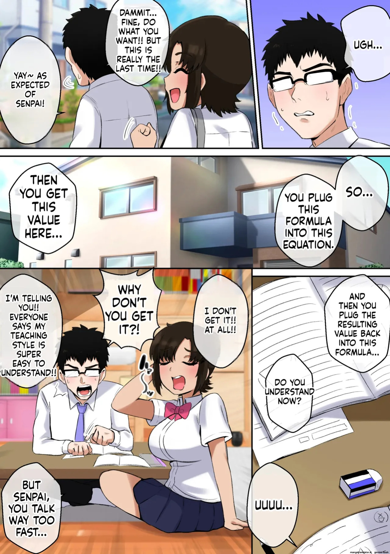 Namaiki Aho Kouhai no Paizuri no Mae de wa Baka ni Naru Boku