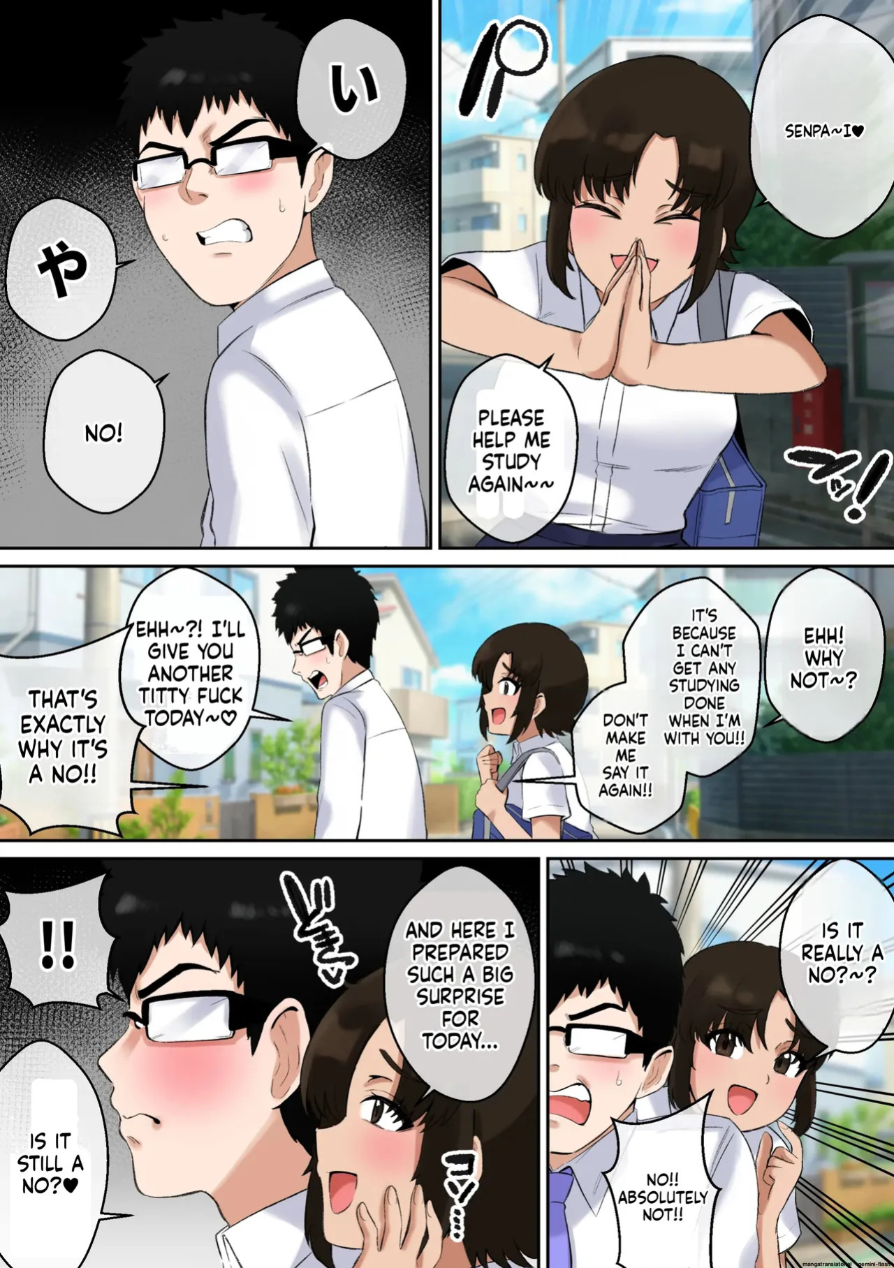Namaiki Aho Kouhai no Paizuri no Mae de wa Baka ni Naru Boku