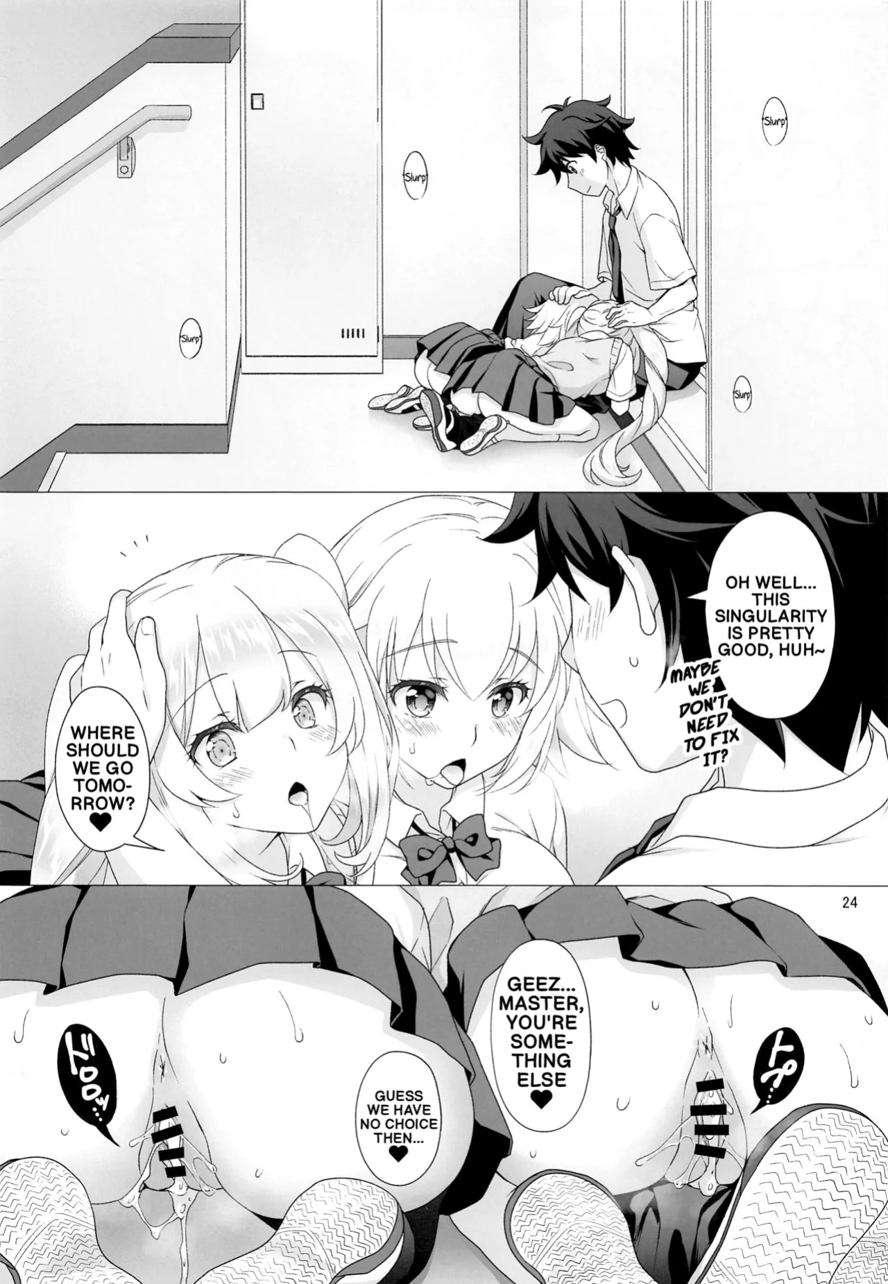 [Marimo-ya (Mori Marimo)] CHALDEA GIRLS COLLECTION Jeanne & Marie Seifuku H Shimakuru Hon | CHALDEA GIRLS COLLECTION Jeanne & Marie High School Uniform Sex-filled Book (Fate/Grand Order) [English]