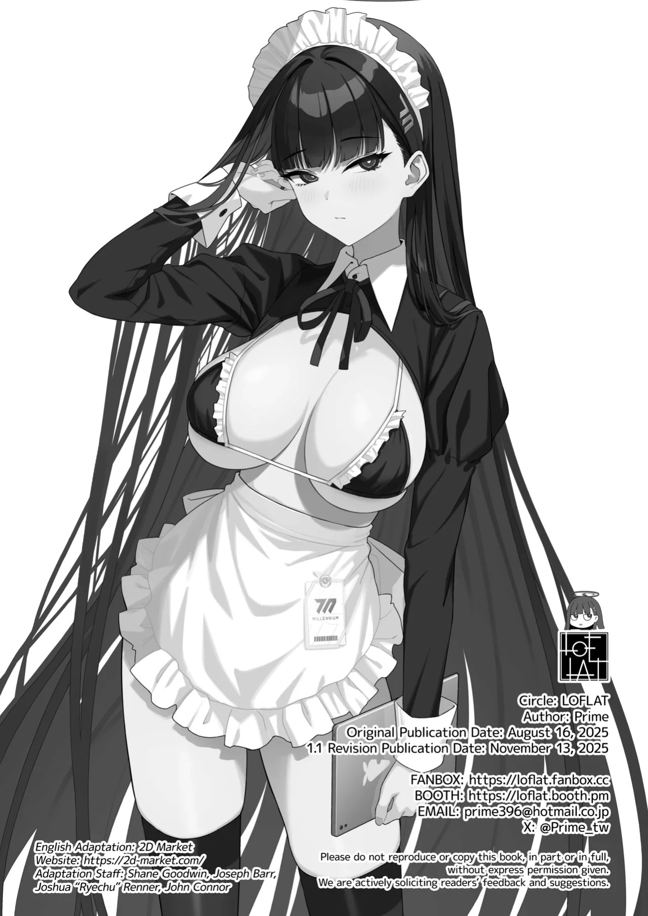 [LOFLAT (Prime)] Tsukatsuki Rio no Maid Seikatsu (Blue Archive) [English] {2d-market.com} [Decensored] [Digital]