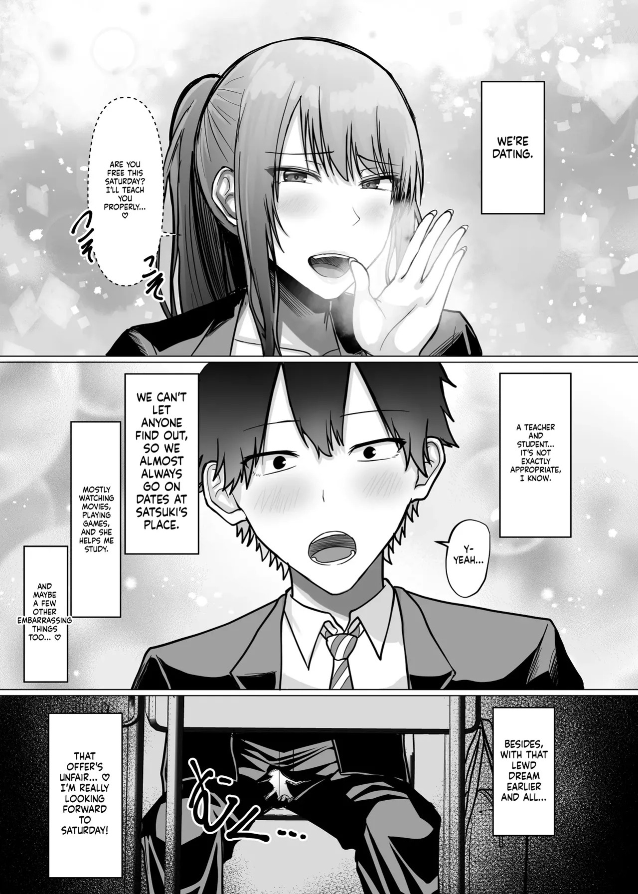 The story of how a busty, older teacher girlfriend gets seduced and cheated on by the principal with a huge penis.