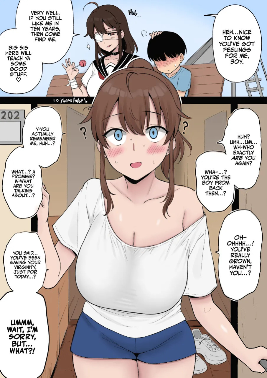 [Yue] Mukashi Yoku Asonde kureta Kinjo no Kakkoii Onee-san ni 10-nen Mae no Yakusoku o Hatashite morai ni Iku Yatsu | Fulfilling a 10 Year Old Promise with the Cool Kid in the Neighborhood Who Used to Play with Me at the Park [English] [Colorized]