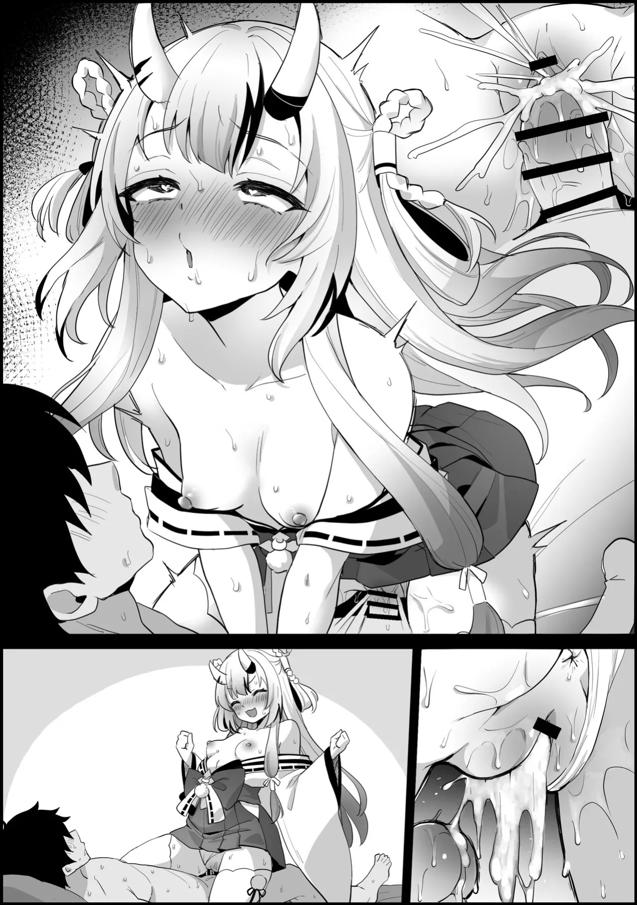 [Kokemomo] Oppai Suki na Kare ni Chikubi Zeme sare, Manzara Demo Nai Ayame (Nakiri Ayame) [English]