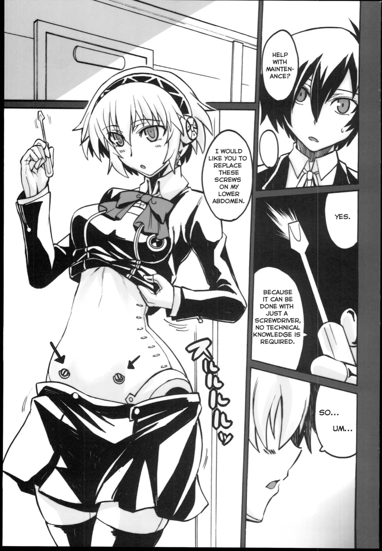(C85) [Koukyou Koukoku Kikou (Segami Daisuke)] Kijou no Kuuron | The Mechanical Maiden's Abstract Theory (Persona 3) [English] [Kappa_Darklit]