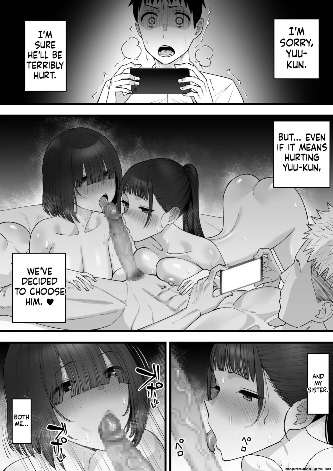 [Take Shinshi] My Childhood Friend Twins Become Another Man’s Onahole 1-3 [English]
