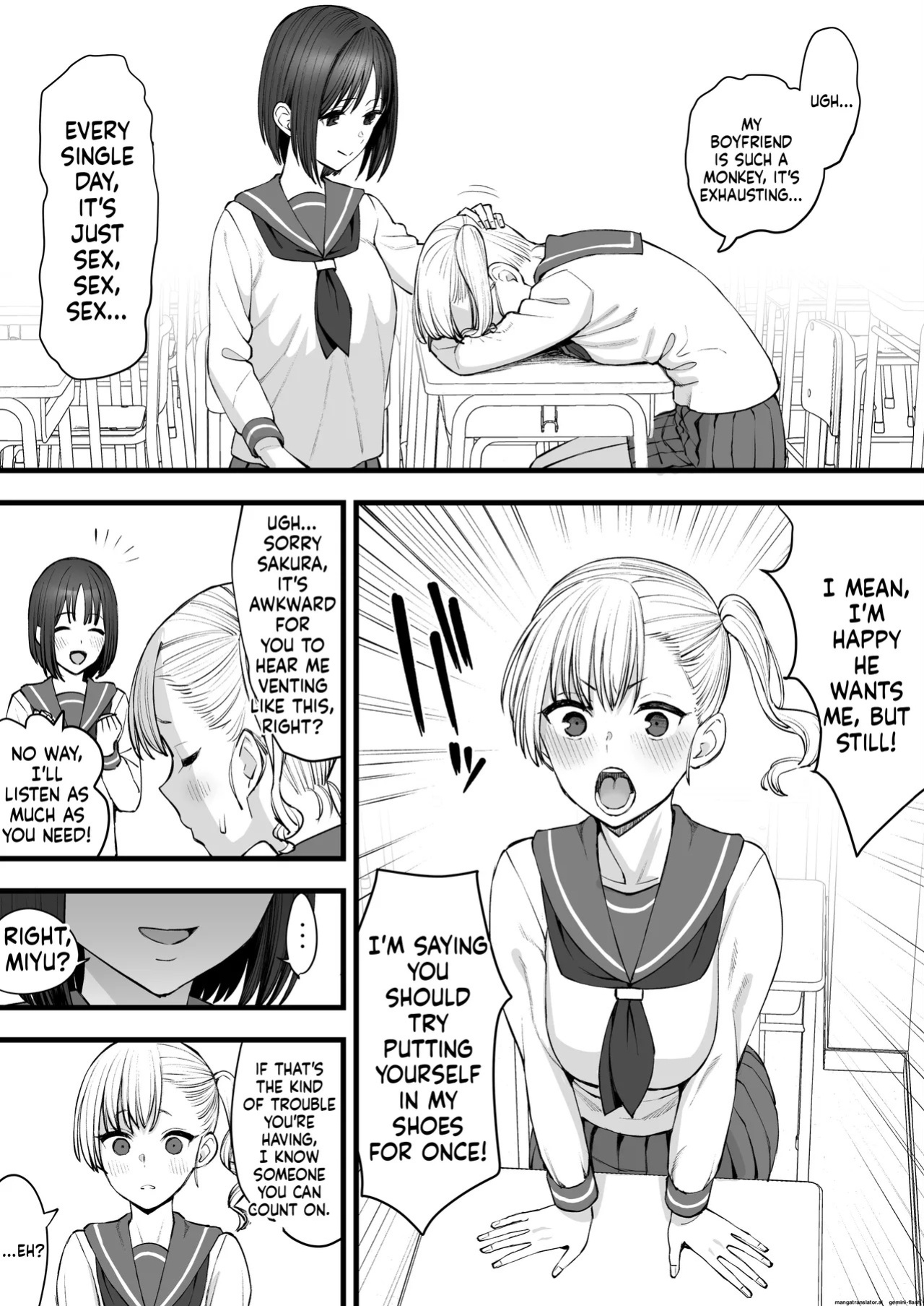 [Take Shinshi] Yarichin ga Tenkou Shite Kita! Netorare Kouhen | The Fuckboy Transferred in! Ntr Part 2 [English]