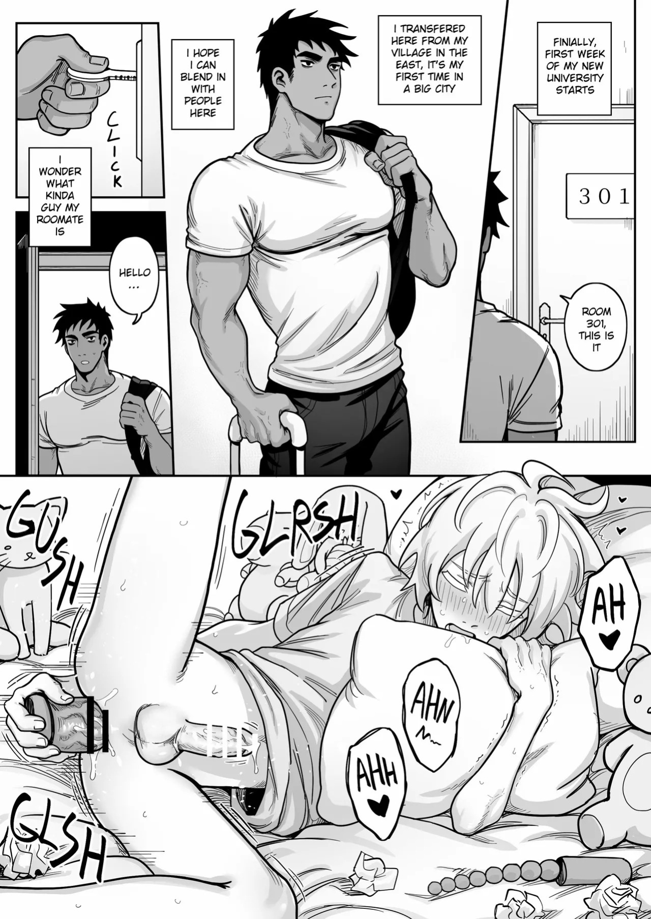 [Schweinchen31] Dosukebena Roommate o Wakara Seru Hanashi | Teaching My Perverted Roommate a Lesson [English]