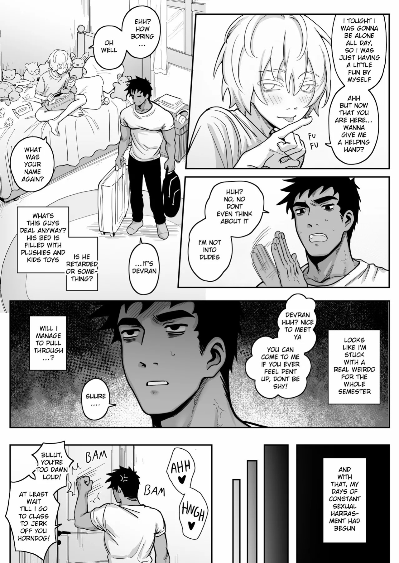 [Schweinchen31] Dosukebena Roommate o Wakara Seru Hanashi | Teaching My Perverted Roommate a Lesson [English]