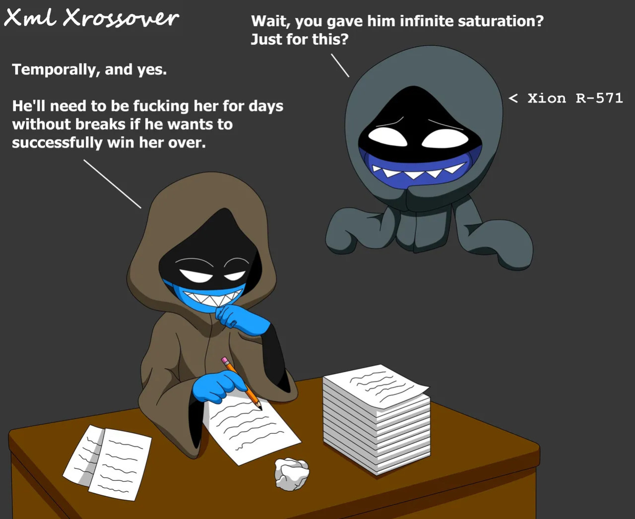 [Xml Xrossover] Anon X Hellaverse (Ongoing)