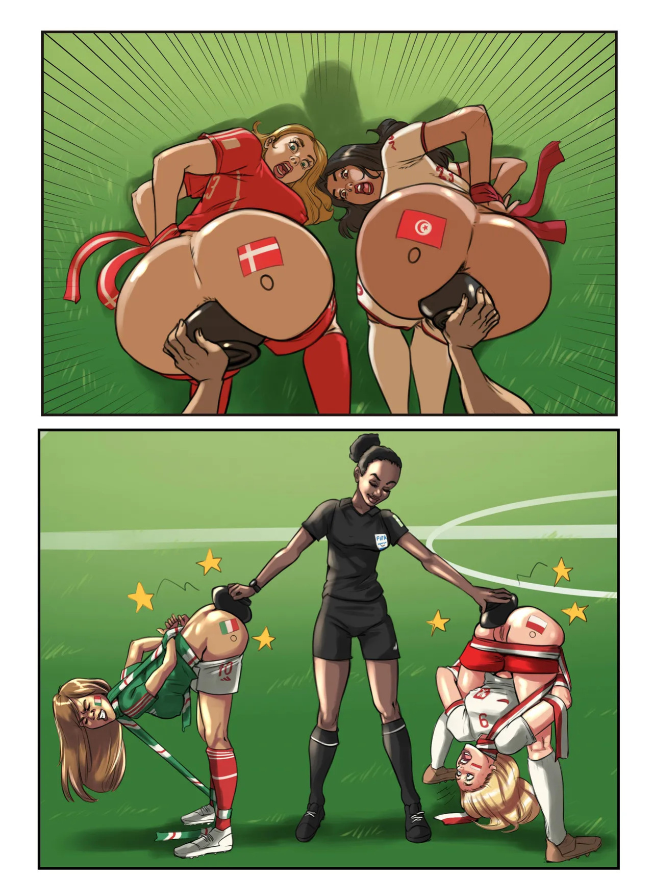 [Loreleia Longblossom] [Aivelin] [Psicoero] [Phillarts] [SleinadFlar] [basTTard Infeliz] FIFA World Cup Qatar 2022 - Soccer Hentai [Ongoing]