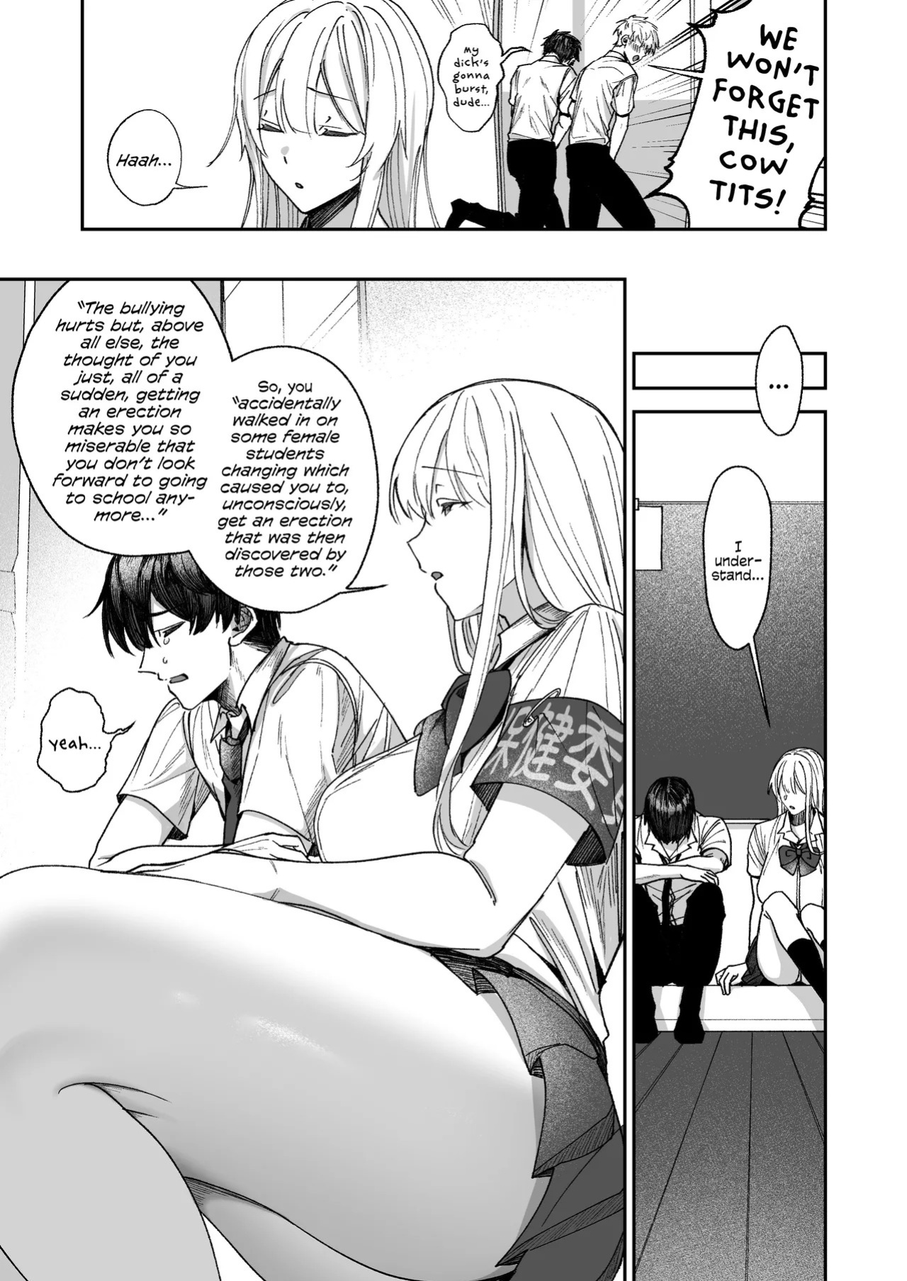 [Getsumatsu (Shuumatsu)] Seiso-kei Hoken Iin wa Ijou ni Yasashii | That Playful Health Committee Member Is Weirdly Kind [English] [Cookie Cruncher]