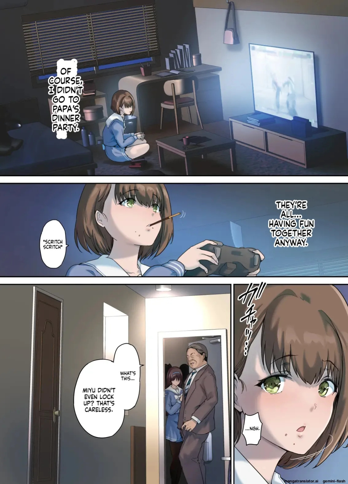 [Kisei Toukyoku (Richard Bahman)] Daddy's Bedroom is a Hangout For His Daughter's Friends 4: Breeding [English] [MTL]