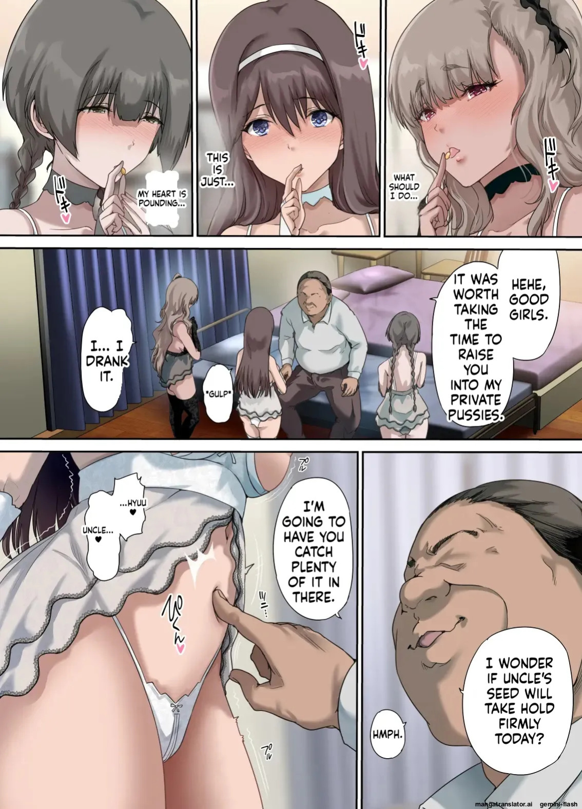 [Kisei Toukyoku (Richard Bahman)] Daddy's Bedroom is a Hangout For His Daughter's Friends 4: Breeding [English] [MTL]