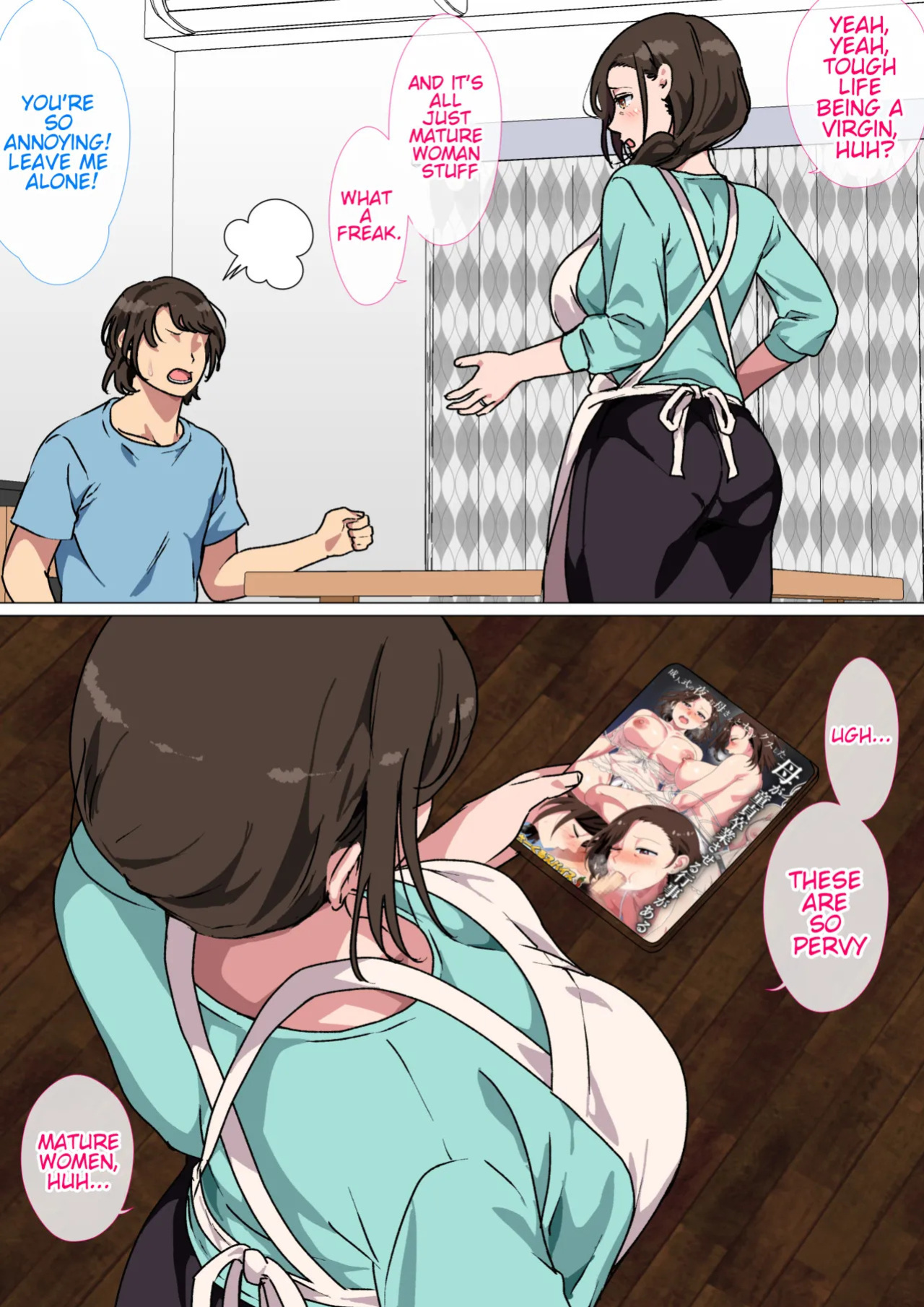[Circle Spice] Haha ga Ecchi na Chouhatsu Shite Kita node Gaman Dekizu ni Hangeki Shimashita. | My mom started teasing me in a sexy way, so I couldn't help but fight back. [English] [WaterKujo]