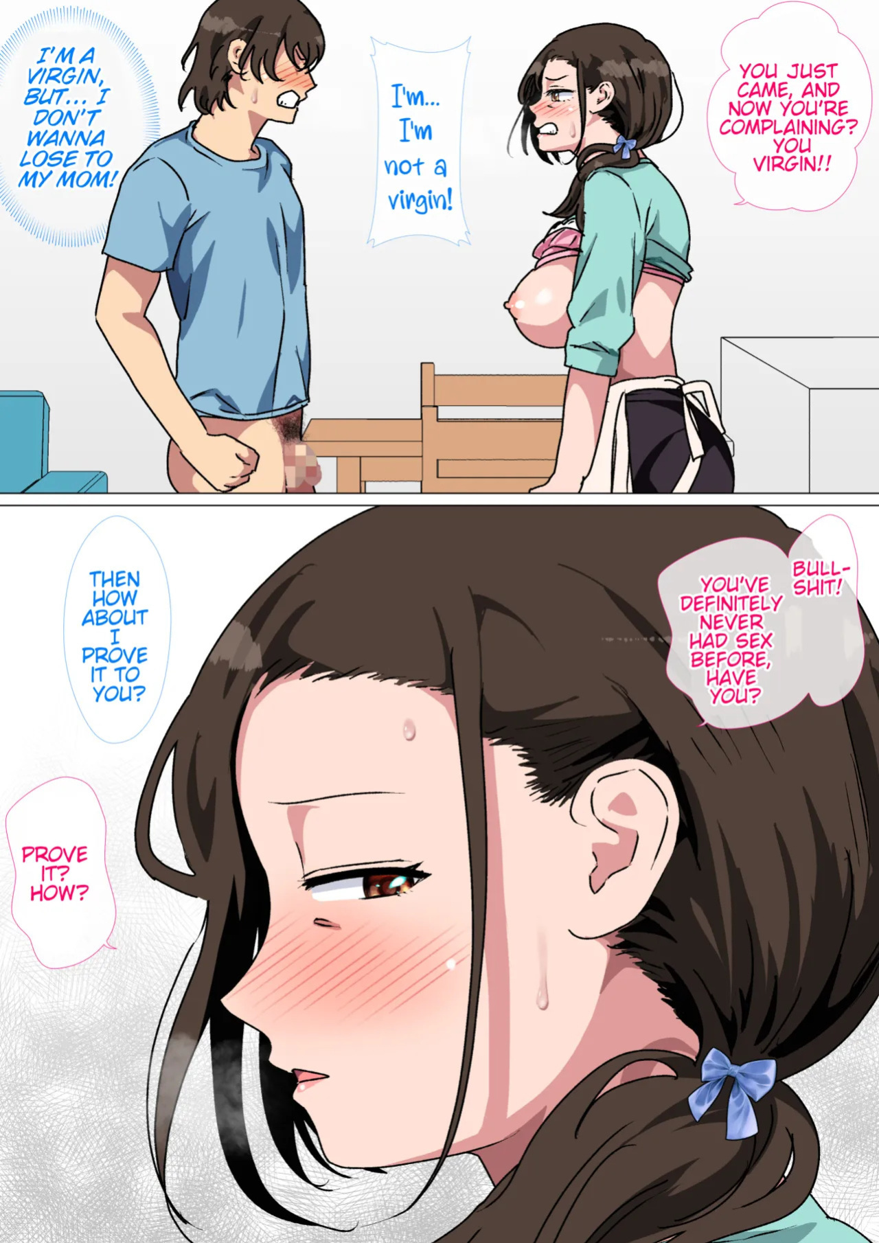 [Circle Spice] Haha ga Ecchi na Chouhatsu Shite Kita node Gaman Dekizu ni Hangeki Shimashita. | My mom started teasing me in a sexy way, so I couldn't help but fight back. [English] [WaterKujo]