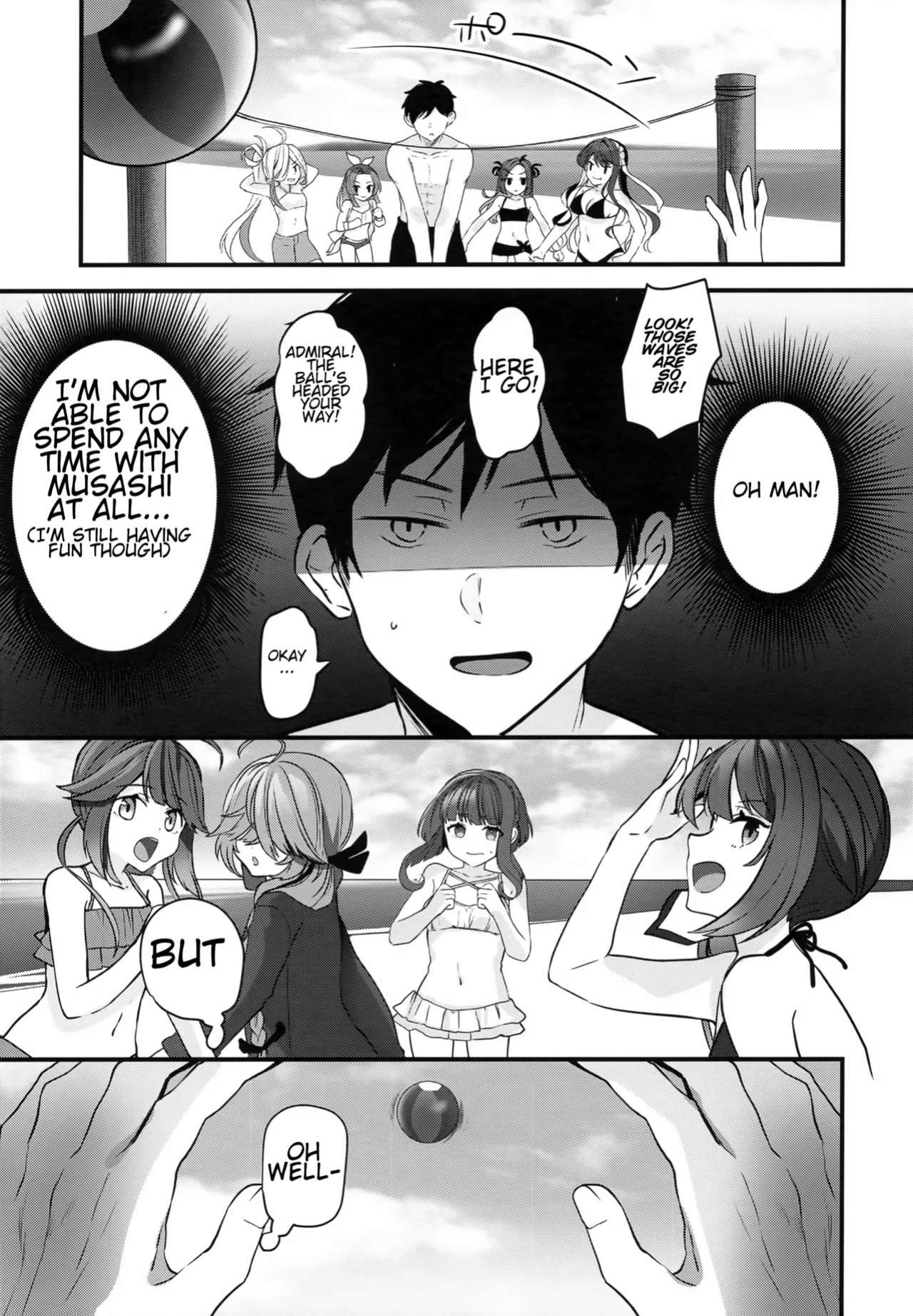 (C99) [Marosaan (Yunamaro)] Musashi-san no Yoru Jijou Yoi no Umi to Himegoto Hen | Musashi-san's Night Time Proclivities: The Secret of The Twilight Sea (Kantai Collection -KanColle-) [English] [CT Scans]