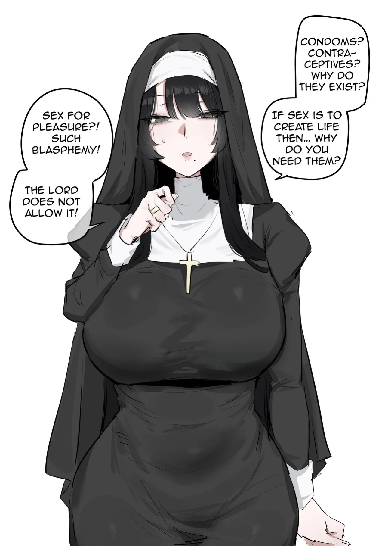 [kkan] Teaching a devoted nun sex education using my dick [Decensored]