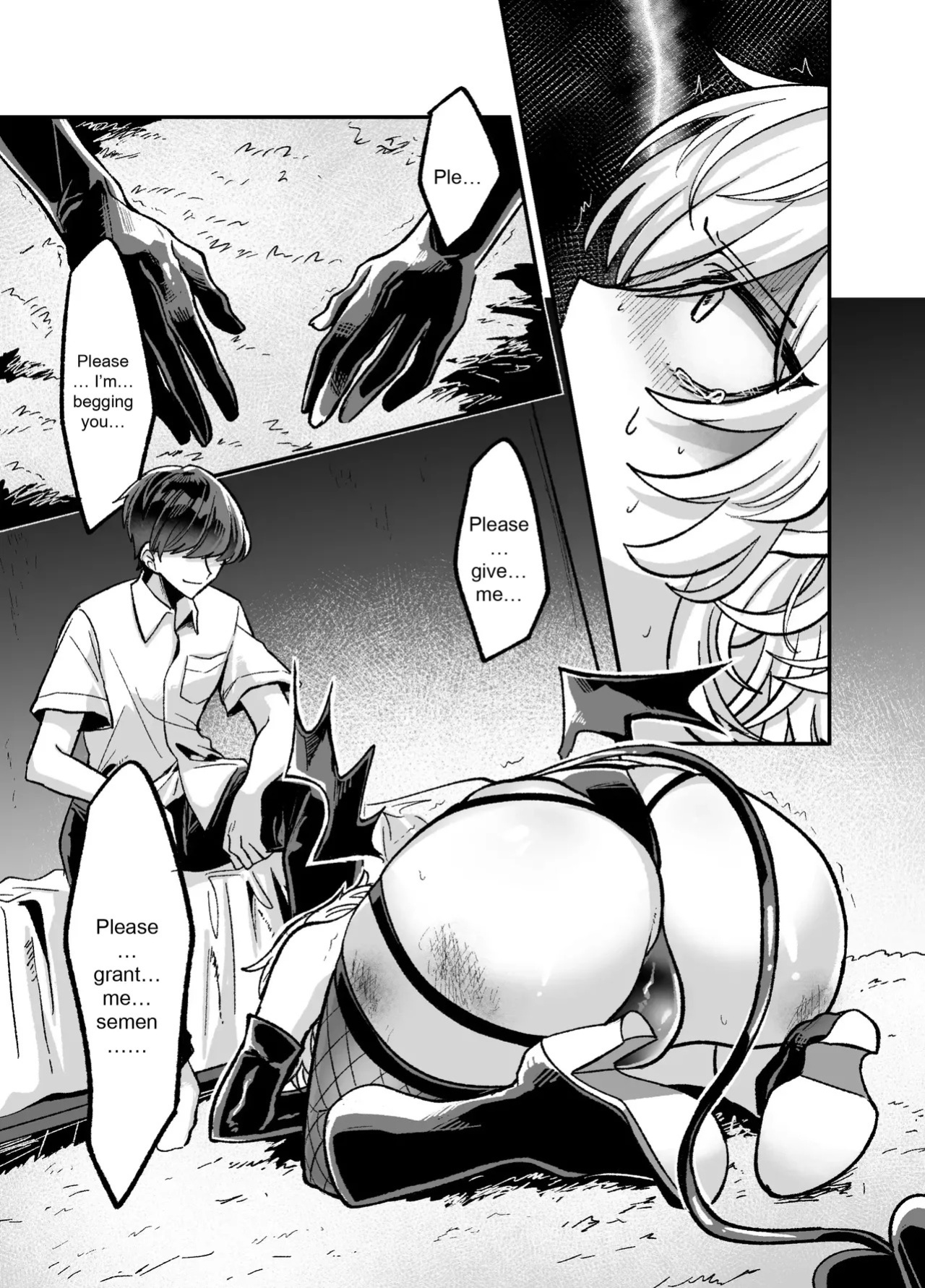 InCha Succubus-The Book of Humiliatingly Kneeling and Begging to Be Creampied A Dark Succubus Kneels and Begs in a Disgraceful Manner to Be Creampied