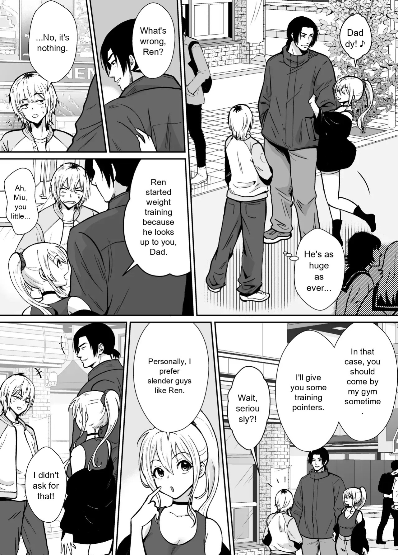 He's being held by her father