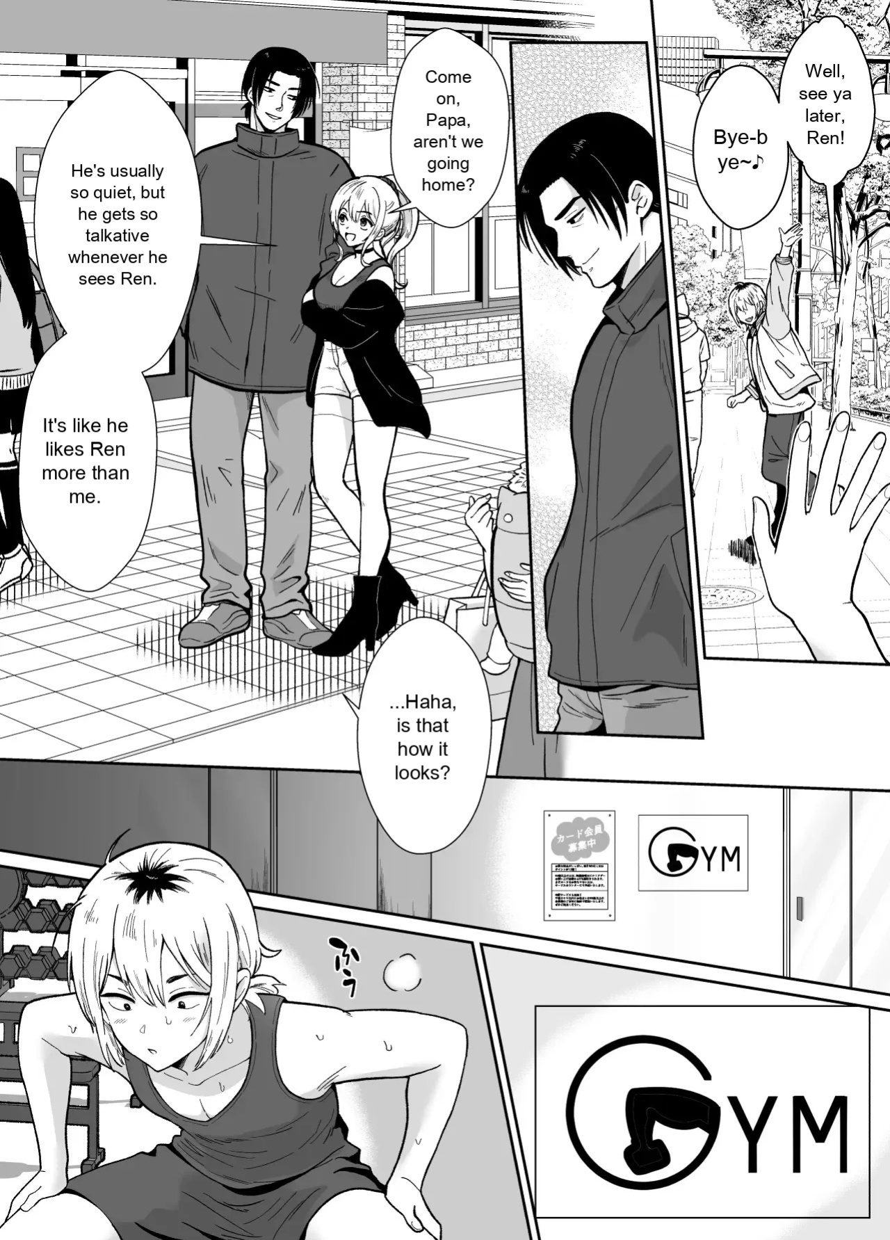 He's being held by her father