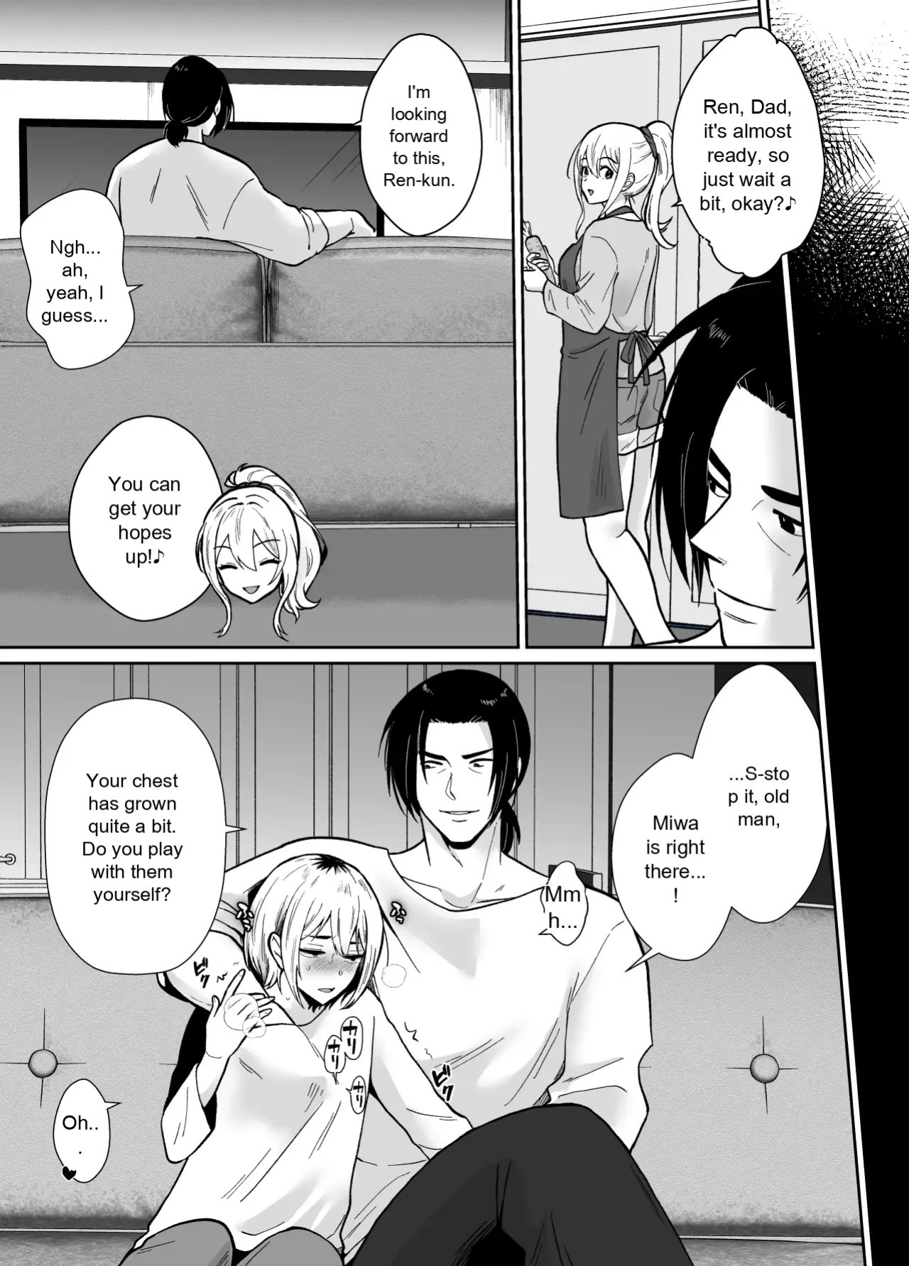 He's being held by her father