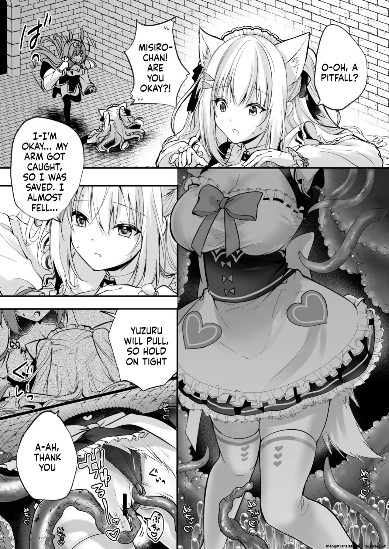 [Mousou Aria (Rurimaru)] NPro Ero Trap Dungeon (Shirayuki Mishiro, Enomiya Milk, Himesaki Yuzuru) [Digital] (SCANMTL)