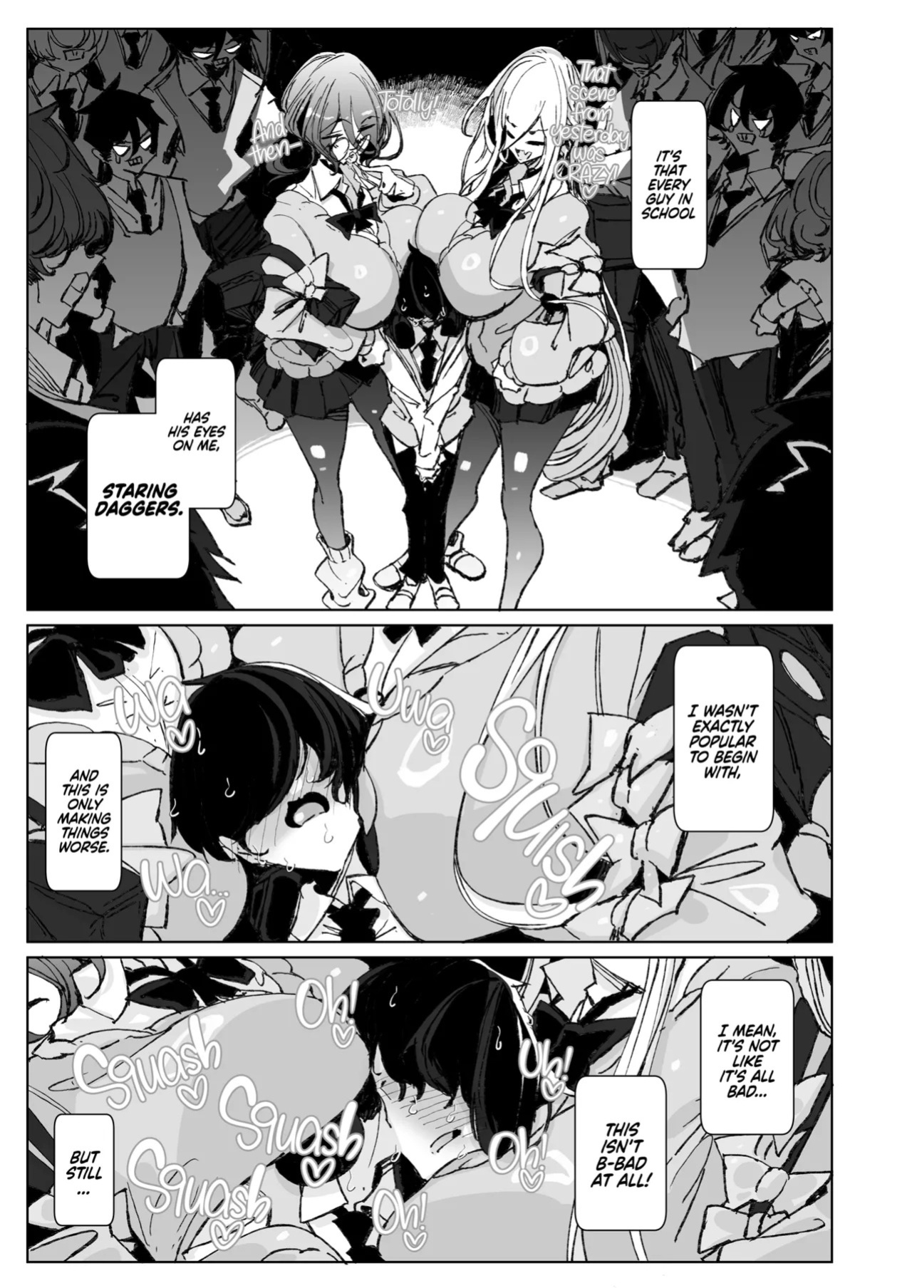 [Metro Notes (Tsumetoro)] Ja, Kyou kara Otaku-kun wa Watashi-tachi no Karepitte Koto de! | Sorry, Nerd, but You're Our BF Now! [English] {2d-market.com} [Decensored] [Digital]