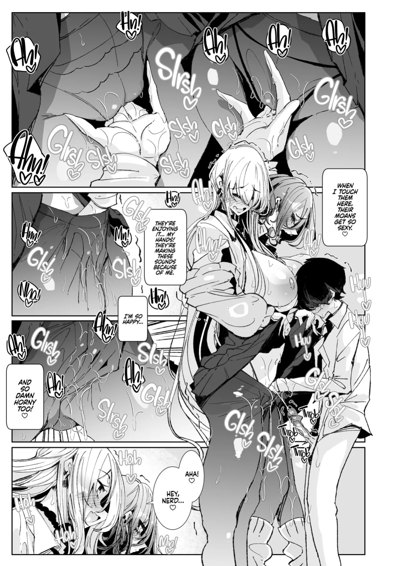 [Metro Notes (Tsumetoro)] Ja, Kyou kara Otaku-kun wa Watashi-tachi no Karepitte Koto de! | Sorry, Nerd, but You're Our BF Now! [English] {2d-market.com} [Decensored] [Digital]