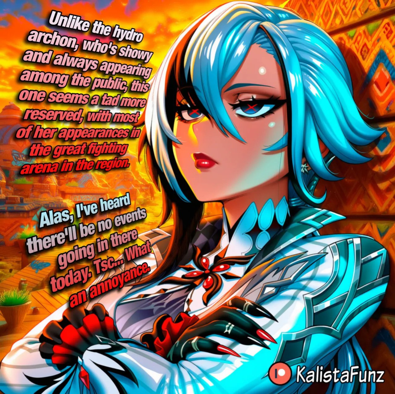 KalistaFunz | Arlecchino's Diplomatic Mission - The GREAT BLAZING SHOWDOWN! | [AI GENERATED]