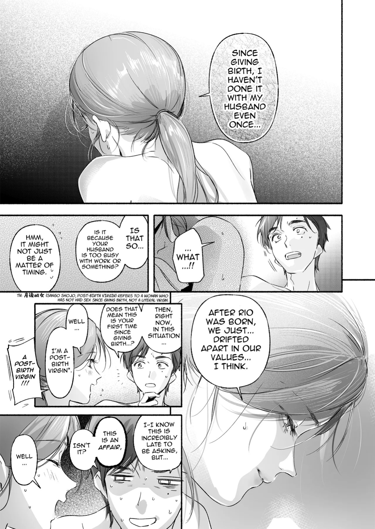 [Irodori Gyuunyuu 4.5% (Higashide Irodori)] Trop 1 ~ I'll Take the Post-Birth Virginity of a Married Woman Whose Masturbation Was Exposed~ [English][Ebs Shit Scans][Digital]