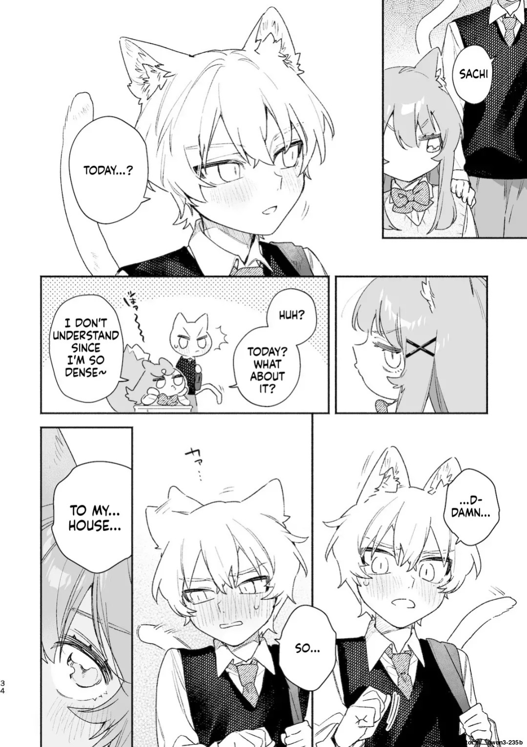 [usachanGET] ♂ ga Uke. Neko-chan x Neko-kun 2 (SCANMTL)