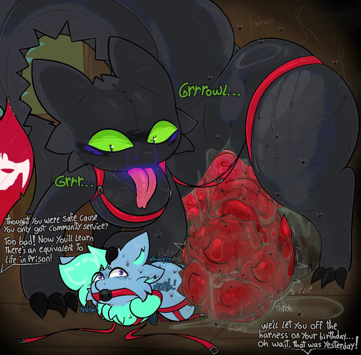 [Nonbinary Bunny] Toothless sequence