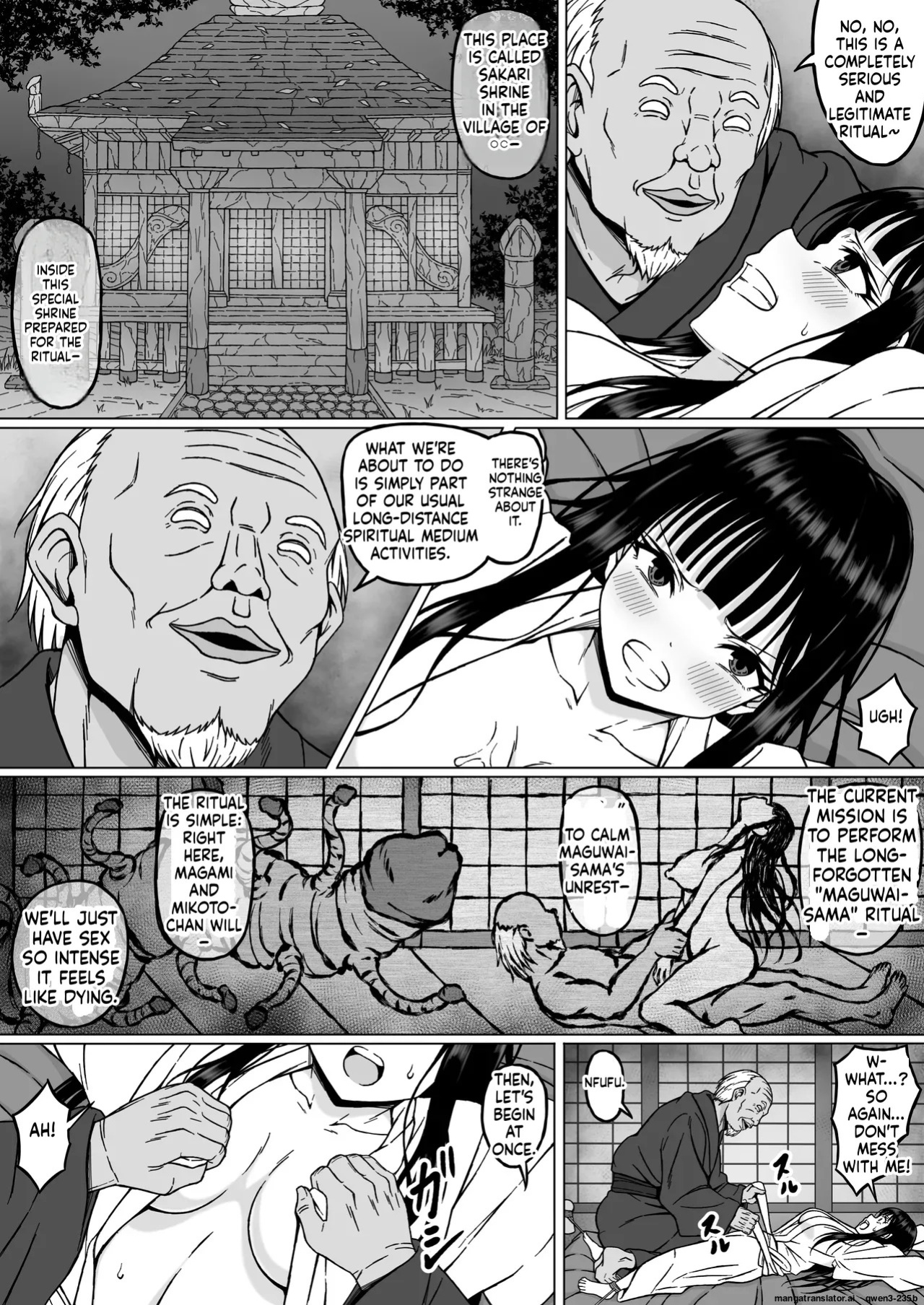 [Sawacream] Reibaishi Mikoto 2 Kairaku ni Zanpai su... Hentai Jijii to no Seikou no Gishiki de Ikikuruwasareru Shoujo no Karada (SCANMTL)