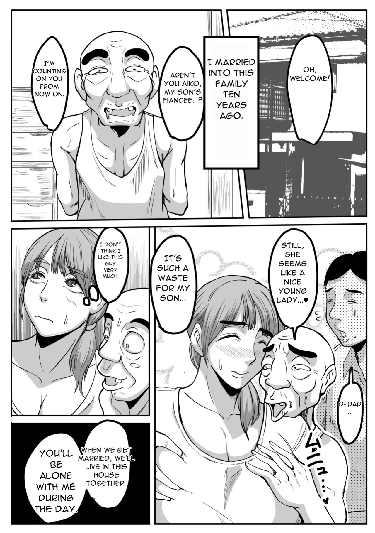 [Karakuri Korokke] Gifu to, Soshite Musuko to - With My Father-in-Law and My Son...[English][DarklordMTLs]