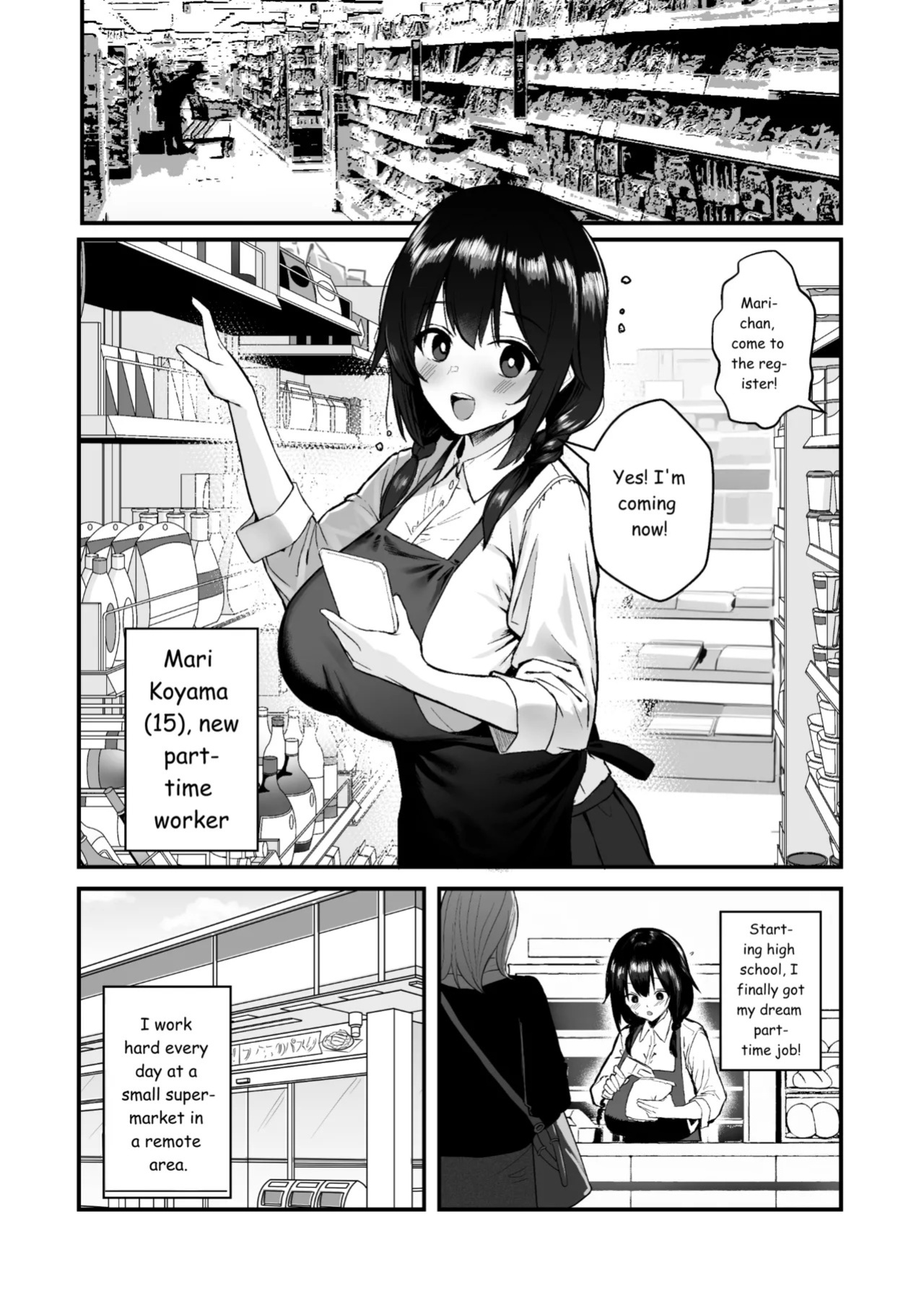 [Doushoku (Gen)] Jinsei Shuuryou Arbeit ~Kyonyuu Shoujo wa Sekuhara Tenchou ni Haramasareru~ [Digital][MTL]