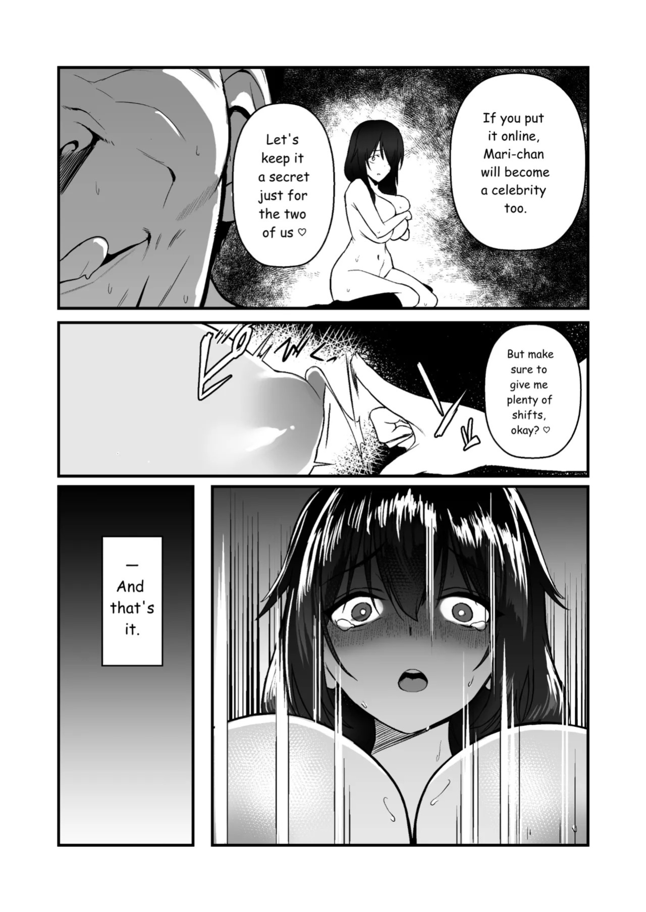 [Doushoku (Gen)] Jinsei Shuuryou Arbeit ~Kyonyuu Shoujo wa Sekuhara Tenchou ni Haramasareru~ [Digital][MTL]
