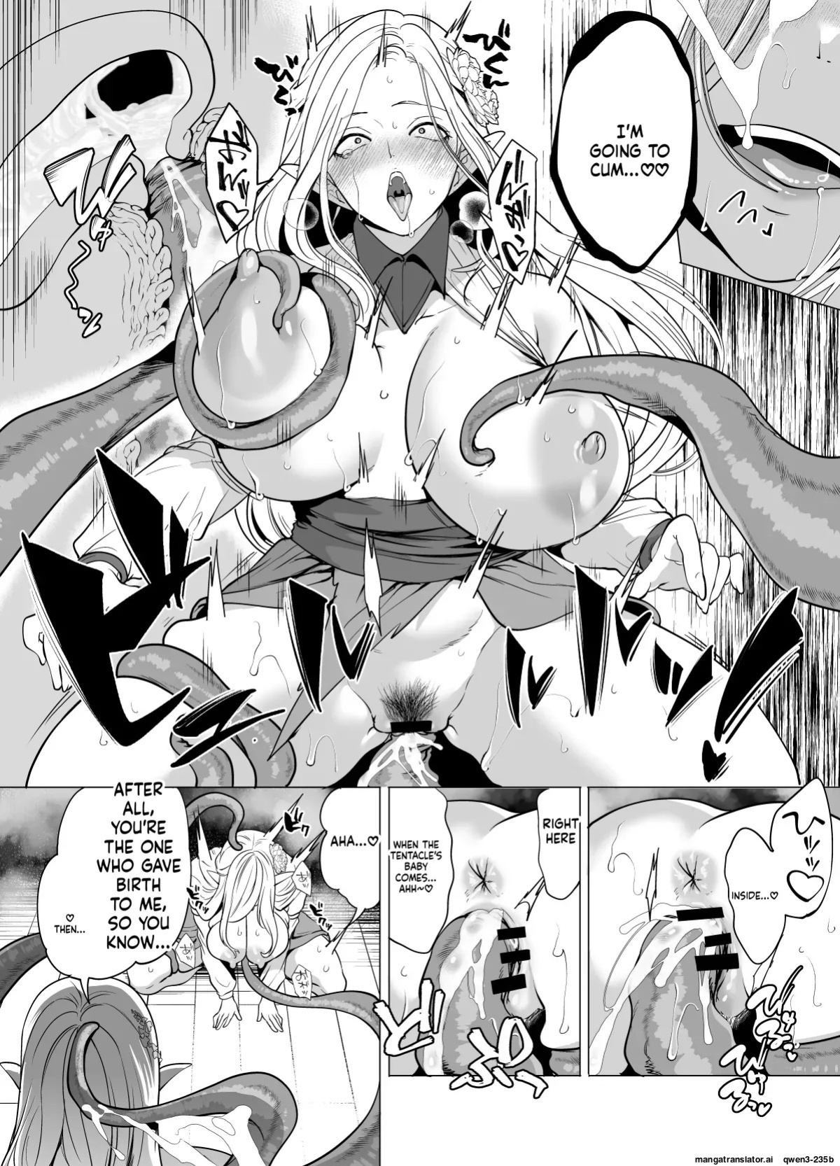 [Miyahara Ayumu] Shokushu to Kankaku Kyouyuu shite Hara nda Elf Oyako no Junan (SCANMTL)