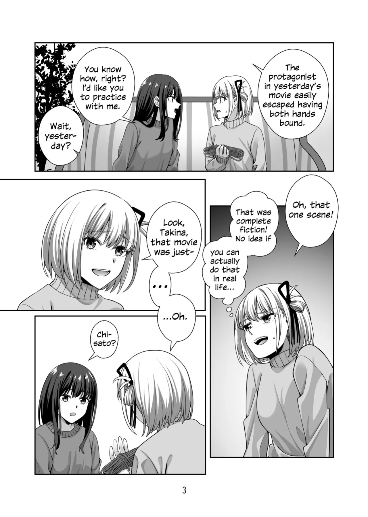 [Kudamonoichizu (Rikuu)] Shibari Play o Yaritaitte Itta no Omae darou! | You're the One Who Said You Wanted to Try Rope Play! (Lycoris Recoil) [English] [Digital]