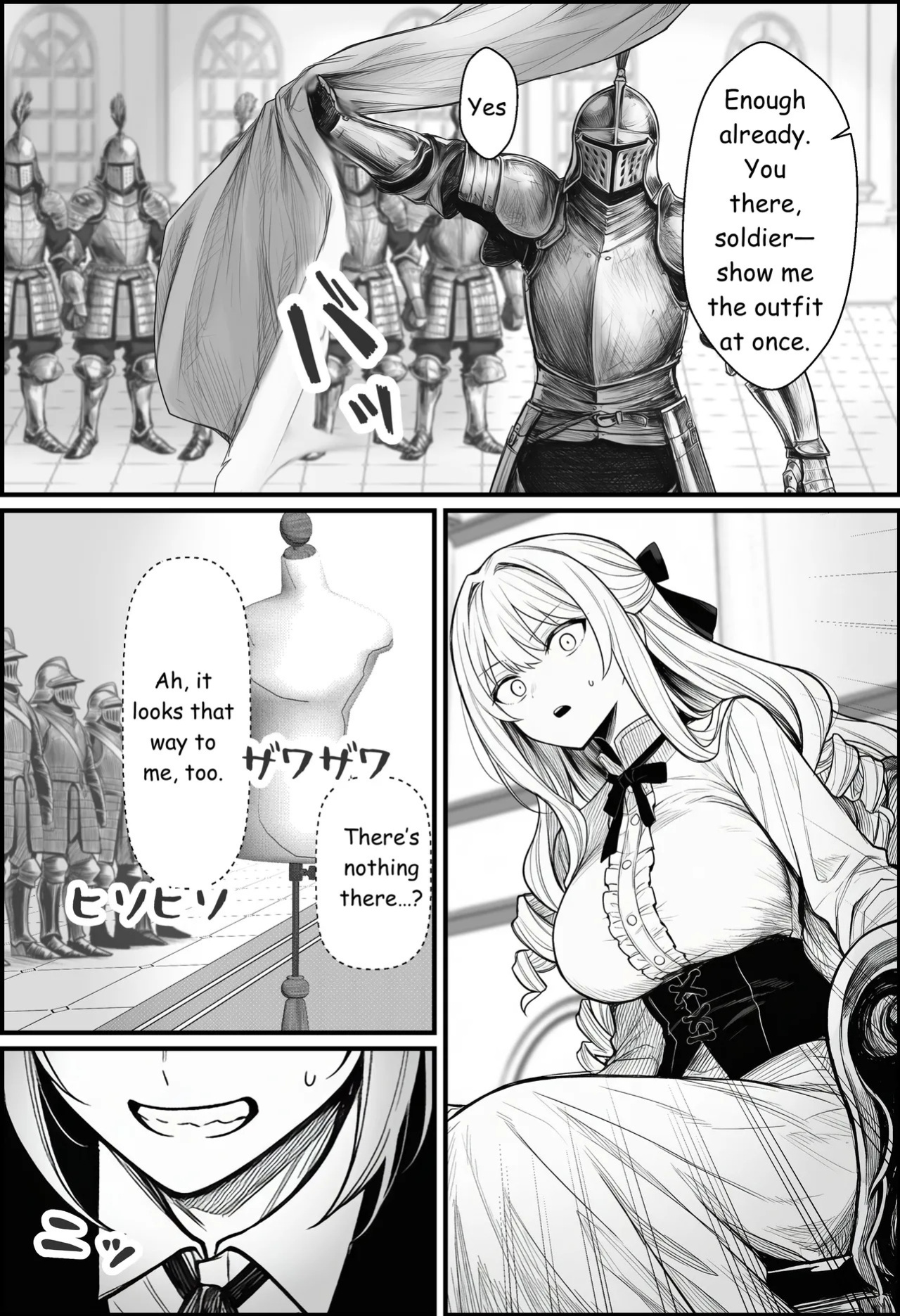 [COMIC Ainu] A Story About Teaching a Selfish Princess—Who Rules with Tyranny—a Lesson by Dressing Her in an Invisible Gown [AI Generated]