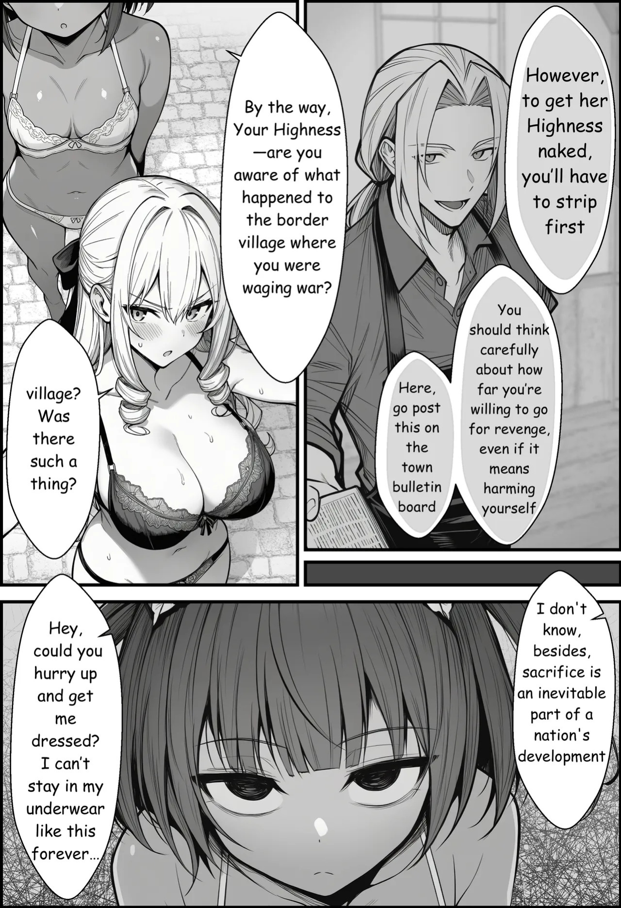 [COMIC Ainu] A Story About Teaching a Selfish Princess—Who Rules with Tyranny—a Lesson by Dressing Her in an Invisible Gown [AI Generated]