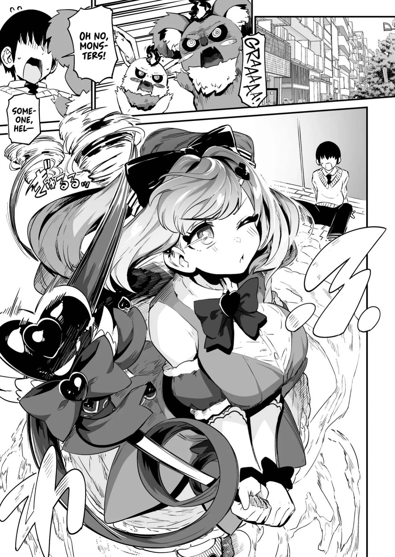 [Mannen Dokodoko Dondodoko (Tottotonero Tarou.)] Mahou Shoujo no Naoshikata (Otoshikata) Kizu o Naoseru no wa Oji-san dake!! | Healing (Breaking) a Magical Girl - Only Oji-san Can Cure Her Wounds! [English] [Xzosk]